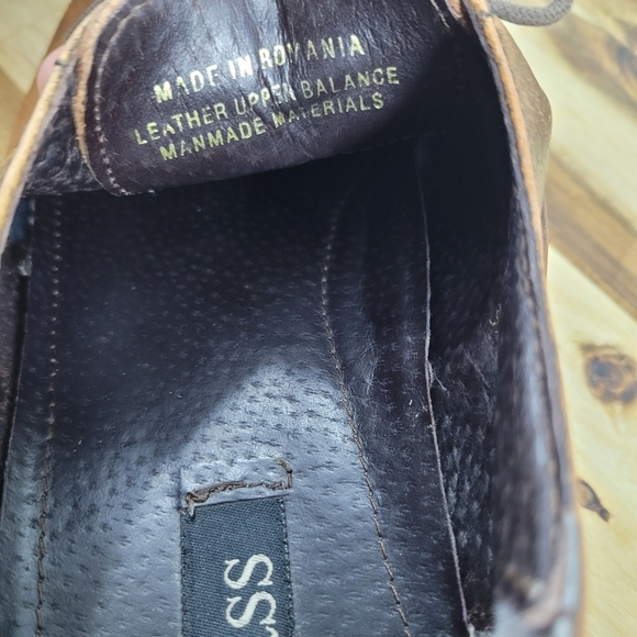 Vintage BASS Mens Size 9.5 Lace Up Oxford Dress Shoes Aged Leather NICE Patina main image 4